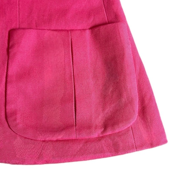 Lauren Ralph Lauren Silk Blazer Hot Pink Size 10 One Button Tailored Barbiecore - Picture 5 of 10